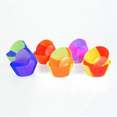 PhoneNatic 12x Cupcake-Förmchen, Silikon, Mehrfarbig PhoneNatic 12x Cupcake-Förmchen, Silikon, Mehrfarbig