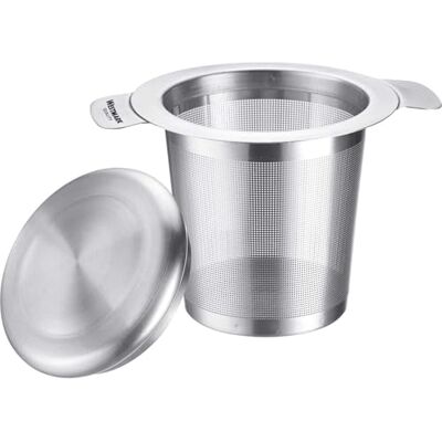 Westmark Dauerfilter/Teefilter/Dripper Edelstahl, Mit Deckel, Teatime, 18/8 Edelstahl, 7,5 x 9,5 cm, 15762260, Silber Westmark Dauerfilter/Teefilter/Dripper Edelstahl, Mit Deckel, Teatime, 18/8 Edelstahl, 7,5 x 9,5 cm, 15762260, Silber