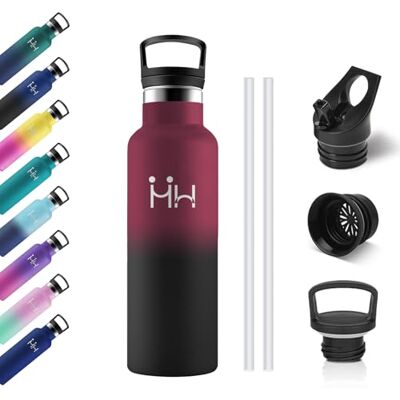KollyKolla Trinkflasche Edelstahl 500ml, Auslaufsichere Isolierflasche mit Strohhalm, BPA-Frei, Kohlensäure Geeignet, Einhandöffnung, Vakuum Thermosflasche, Wasserflasche für Kinder, Sprudel, Camping, Gym KollyKolla Trinkflasche Edelstahl 500ml, Auslaufsichere Isolierflasche mit Strohhalm, BPA-Frei, Kohlensäure Geeignet, Einhandöffnung, Vakuum Thermosflasche, Wasserflasche für Kinder, Sprudel, Camping, Gym