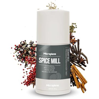 Microplane Gewürzmühle 2in1 – Kaschmir Beige Manuelle Mühle mit rasiermesserscharfer Edelstahlklinge Reibt Muskatnuss, Zimt, Tonkabohne, LangenPfeffer, Nüsse & mehr Microplane Gewürzmühle 2in1 – Kaschmir Beige Manuelle Mühle mit rasiermesserscharfer Edelstahlklinge Reibt Muskatnuss, Zimt, Tonkabohne, LangenPfeffer, Nüsse & mehr