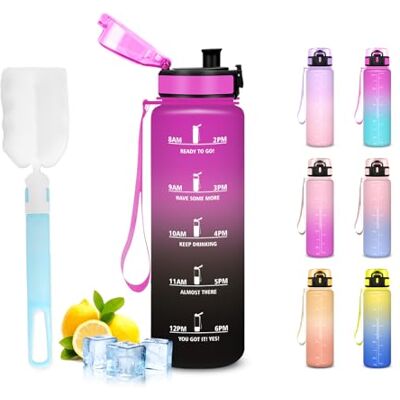 Mujigaga Trinkflasche Kinder- 500ml- Wasserflasche, Trinkflasche Auslaufsicher Kinder, mit Zeitmarkierung und Filter, Flasche mit Wasserbecherbürste, Flasche für Schule, Büro, Outdoor Mujigaga Trinkflasche Kinder- 500ml- Wasserflasche, Trinkflasche Auslaufsicher Kinder, mit Zeitmarkierung und Filter, Flasche mit Wasserbecherbürste, Flasche für Schule, Büro, Outdoor