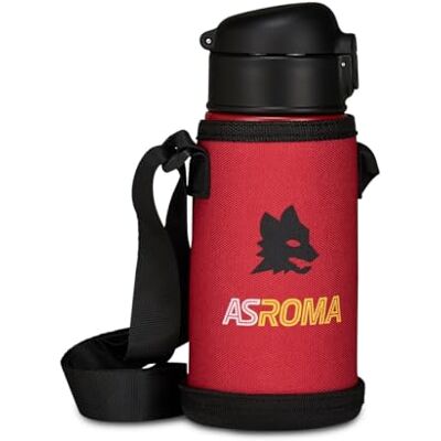 AsRoma Trinkflasche für Jungen Seven, Rot, mit Flaschenhalter mit Schultergurt, Temperaturbeständigkeit: warm 12 h/kalt 24 h AsRoma Trinkflasche für Jungen Seven, Rot, mit Flaschenhalter mit Schultergurt, Temperaturbeständigkeit: warm 12 h/kalt 24 h