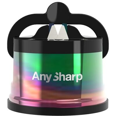 AnySharp Pro Metall-Messerschärfer mit PowerGrip Saugnapf, Wolframkarbid Premium Wolframkarbid-Schärfsystem, für Küchenmesser, Wellenschliff & gehärteten Stahl, Professionelle Qualität AnySharp Pro Metall-Messerschärfer mit PowerGrip Saugnapf, Wolframkarbid Premium Wolframkarbid-Schärfsystem, für Küchenmesser, Wellenschliff & gehärteten Stahl, Professionelle Qualität