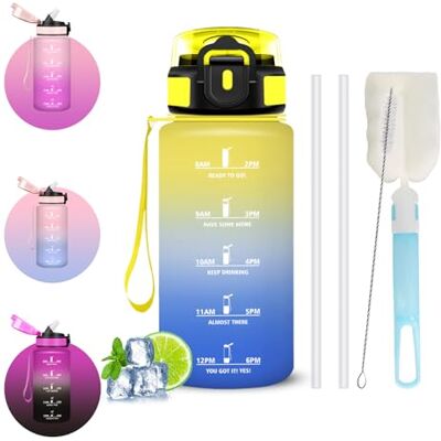 Mujigaga Trinkflasche 0 5 liter, Wasserflasche, Trinkflasche mit Strohhalm Kinder, Auslaufsicher, Wasserflasche mit Strohbürste und Topfbürste, Leicht zu Reinigen, Flasche für Schule, Büro, Fitness, Outdoor Mujigaga Trinkflasche 0 5 liter, Wasserflasche, Trinkflasche mit Strohhalm Kinder, Auslaufsicher, Wasserflasche mit Strohbürste und Topfbürste, Leicht zu Reinigen, Flasche für Schule, Büro, Fitness, Outdoor