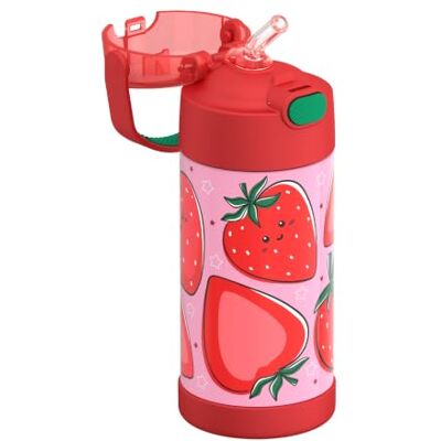 Thermos kids FUNTAINER flasche 0,35 l, 12 h kalt, strawberries Mit Strohhalm, Edelstahl-Isolierflasche, absolut dicht bei stillen Getränken, für Schule, Kindergarten & Pause, Erdbeeren rot Thermos kids FUNTAINER flasche 0,35 l, 12 h kalt, strawberries Mit Strohhalm, Edelstahl-Isolierflasche, absolut dicht bei stillen Getränken, für Schule, Kindergarten & Pause, Erdbeeren rot
