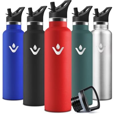 Motswedi Trinkflasche, 750 ml BPA-Frei, Trinkflasche Edelstahl, Mit Strohhalm und 2 Deckeln, Flasche, 18/8 Edelstahl, Wasserflasche, Doppellagige Isolierung, Isolierflasche für Yoga, Sports Rot Motswedi Trinkflasche, 750 ml BPA-Frei, Trinkflasche Edelstahl, Mit Strohhalm und 2 Deckeln, Flasche, 18/8 Edelstahl, Wasserflasche, Doppellagige Isolierung, Isolierflasche für Yoga, Sports Rot