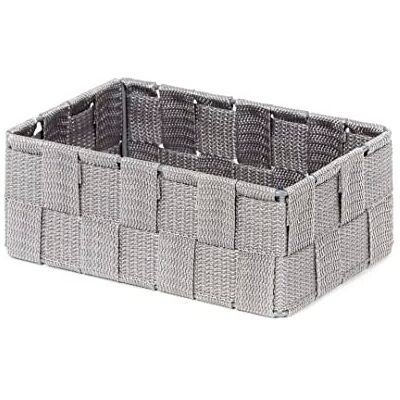 Compactor Schubladen Organizer STAN M, 18 x 12 x 7 cm, Grau, Aufbewahrungsbox aus Rayon-Gurtband Compactor Schubladen Organizer STAN M, 18 x 12 x 7 cm, Grau, Aufbewahrungsbox aus Rayon-Gurtband