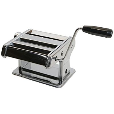 Baumalu Manuelle Nudelmaschine aus Edelstahl Teigroller für hausgemachte Nudeln Für alle Arten frischer Pasta 21 x 14 x 19,5 cm Schwarz und Silber Baumalu Manuelle Nudelmaschine aus Edelstahl Teigroller für hausgemachte Nudeln Für alle Arten frischer Pasta 21 x 14 x 19,5 cm Schwarz und Silber