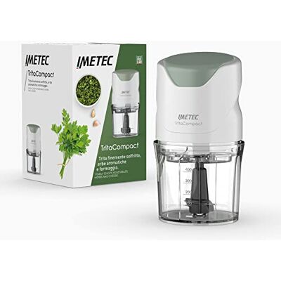 Imetec TritaCompact Zerkleinererer, Klingen aus Edelstahl, Fassungsvermögen Behälter 400 ml, Druckbetrieb, kompakt, 350 W Imetec TritaCompact Zerkleinererer, Klingen aus Edelstahl, Fassungsvermögen Behälter 400 ml, Druckbetrieb, kompakt, 350 W
