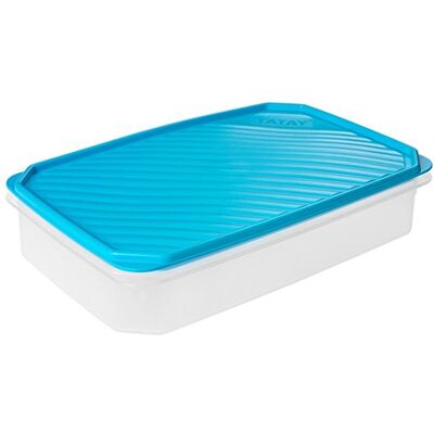 TATAY Frischhaltedose 2,1L Top Flex Druckdeckel Vorratsdosen mit Deckel Luftdicht Geeignet für Mikrowelle, Spülmaschine, Kühlschrank, Gefrierfach Kunststoff BPA-frei 28,5x18,5x6 cm, Blau TATAY Frischhaltedose 2,1L Top Flex Druckdeckel Vorratsdosen mit Deckel Luftdicht Geeignet für Mikrowelle, Spülmaschine, Kühlschrank, Gefrierfach Kunststoff BPA-frei 28,5x18,5x6 cm, Blau