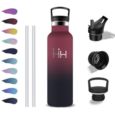 Grsta Thermosflasche, 500ml Trinkflasche Edelstahl, Flasche mit Strohhalm, BPA-Frei, Wasserflasche Auslaufsicher, Doppelwandige Vakuumisolierte, Wasserflasche für Schule, Büro, Reisen, Camping Grsta Thermosflasche, 500ml Trinkflasche Edelstahl, Flasche mit Strohhalm, BPA-Frei, Wasserflasche Auslaufsicher, Doppelwandige Vakuumisolierte, Wasserflasche für Schule, Büro, Reisen, Camping