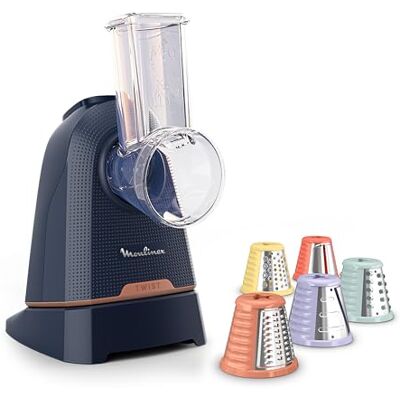 Moulinex Fresh Express Twist Multi-Zerkleinerer, 5 Funktionen, Schneiden, Zerkleinern, Reiben, Riffeln, 150 Watt, spülmaschinengeeignet, kompakt, Blau, DK8654E0 Moulinex Fresh Express Twist Multi-Zerkleinerer, 5 Funktionen, Schneiden, Zerkleinern, Reiben, Riffeln, 150 Watt, spülmaschinengeeignet, kompakt, Blau, DK8654E0