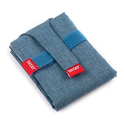 TATAY Sandwich Beutel Urban Food Textile Baguette Verstellbarer Brotbeutel mit Bändern Wasserdichtes PEVA-Innenfutter BPA-frei 72,5x0,3x44 cm, Denim Blau TATAY Sandwich Beutel Urban Food Textile Baguette Verstellbarer Brotbeutel mit Bändern Wasserdichtes PEVA-Innenfutter BPA-frei 72,5x0,3x44 cm, Denim Blau