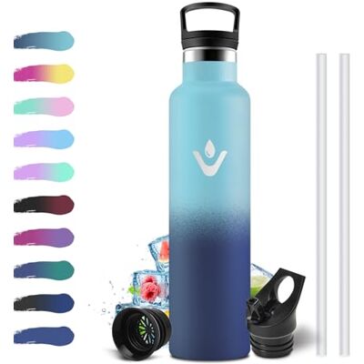 KollyKolla Thermosflasche 1L, Auslaufsicher Trinkflasche BPA-Frei, Isolierflasche mit Strohhalm, Einhandöffnung, Metall Wasserflasche Doppelwandig Isoliert, Wasserflasche für Fitness, Laufen, Büro, Schule KollyKolla Thermosflasche 1L, Auslaufsicher Trinkflasche BPA-Frei, Isolierflasche mit Strohhalm, Einhandöffnung, Metall Wasserflasche Doppelwandig Isoliert, Wasserflasche für Fitness, Laufen, Büro, Schule
