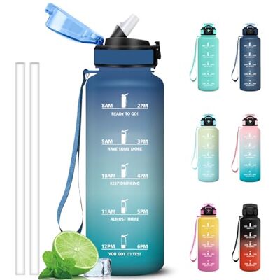 Grsta Trinkflasche 1 5 liter Auslaufsichere, Wasserflasche mit Strohhalm, Sichere Verriegelung, Trinkflasche Sport, Mit Zeitmarkierung und Schnürung, Flasche für Travel, Sprudel, Büro Grsta Trinkflasche 1 5 liter Auslaufsichere, Wasserflasche mit Strohhalm, Sichere Verriegelung, Trinkflasche Sport, Mit Zeitmarkierung und Schnürung, Flasche für Travel, Sprudel, Büro