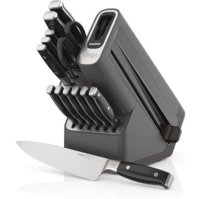 Ninja Foodi StaySharp-Messerblock mit integriertem Schärfer – 14-teiliges Deluxe-Messerset, Anthrazit K32014EUUK Ninja Foodi StaySharp-Messerblock mit integriertem Schärfer – 14-teiliges Deluxe-Messerset, Anthrazit K32014EUUK