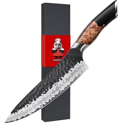 SHAN ZU Handgeschmiedetes Japanisches Messer Küchenmesser 20cm, 7 Schichten Hochwertigem Carbon Stahl Scharf Kochmesser Profi Messer Gyuto Allzweckmesser Fleischmesser mit Ahornholzgriff SHAN ZU Handgeschmiedetes Japanisches Messer Küchenmesser 20cm, 7 Schichten Hochwertigem Carbon Stahl Scharf Kochmesser Profi Messer Gyuto Allzweckmesser Fleischmesser mit Ahornholzgriff