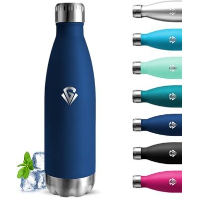 Grsta Thermosflasche, 750ml Trinkflasche Edelstahl, Sport, Kalt & Warm, Auslaufsicher, BPA-Frei, Doppelwandige Vakuumisolierte, Flasche für Reisen, Camping, Sport, Dunkelblau Grsta Thermosflasche, 750ml Trinkflasche Edelstahl, Sport, Kalt & Warm, Auslaufsicher, BPA-Frei, Doppelwandige Vakuumisolierte, Flasche für Reisen, Camping, Sport, Dunkelblau