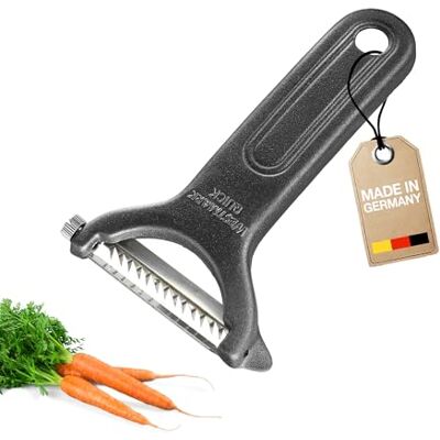 Westmark Julienne-Schneider, Gemüse-Schäler "Black Edition" – schnell und einfaches Schälen, Quick-Spezial – Grob gezackte Edelstahl-Klinge, Aluminium, Farbe: Anthrazit Westmark Julienne-Schneider, Gemüse-Schäler "Black Edition" – schnell und einfaches Schälen, Quick-Spezial – Grob gezackte Edelstahl-Klinge, Aluminium, Farbe: Anthrazit