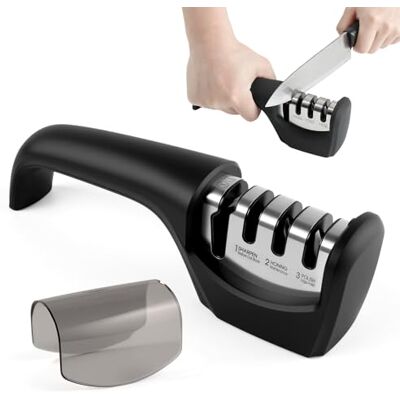 Carehabi Messerschärfer 4 in 1 Messerschleifer Messerschärfer Profi Knife Sharpener Messer Schärfen Wolframstahl für Entgraten Formen Grobschliff Schärfen Honen und Polieren Carehabi Messerschärfer 4 in 1 Messerschleifer Messerschärfer Profi Knife Sharpener Messer Schärfen Wolframstahl für Entgraten Formen Grobschliff Schärfen Honen und Polieren