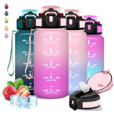 Grsta Trinkflasche- 500ml- Trinkflasche Kinder, Wasserflasche mit Strohhalm, Leicht zu Reinigen, Wasserflasche Auslaufsicher, Kann mit dir Tragen, Flasche mit Uhrzeit, Flasche für Schule, Sport, Camping Grsta Trinkflasche- 500ml- Trinkflasche Kinder, Wasserflasche mit Strohhalm, Leicht zu Reinigen, Wasserflasche Auslaufsicher, Kann mit dir Tragen, Flasche mit Uhrzeit, Flasche für Schule, Sport, Camping