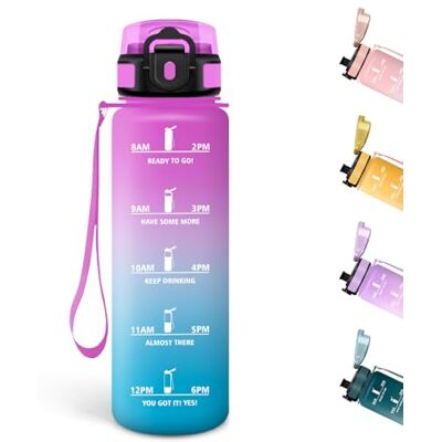 Motswedi Trinkflasche, 500ML BPA-Frei, Wasserflasche, Auslaufsicheres Schlossdesign, Flasche, Trinkflasche Sport Mit Zeitmarkierung, Trinkflaschen für Schule, Sport, Yoga, Camping Auslaufsichere Rosa&Cyan Motswedi Trinkflasche, 500ML BPA-Frei, Wasserflasche, Auslaufsicheres Schlossdesign, Flasche, Trinkflasche Sport Mit Zeitmarkierung, Trinkflaschen für Schule, Sport, Yoga, Camping Auslaufsichere Rosa&Cyan