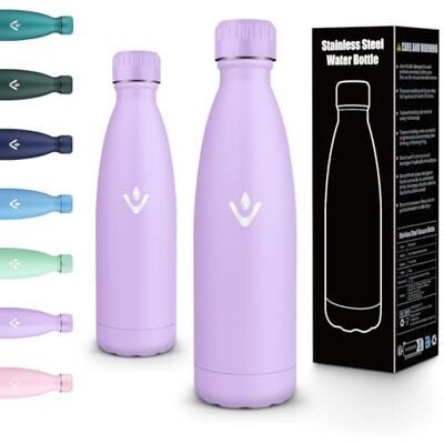 Motswedi Thermosflasche 500ml, Edelstahl Trinkflasche, Doppelwand Vakuum, Isolierte Wasserflasche, Trinkflasche Edelstahl, Leckdichte Flasche für die Büro, Schule, Arbeit, Fitness, Lichtlila Motswedi Thermosflasche 500ml, Edelstahl Trinkflasche, Doppelwand Vakuum, Isolierte Wasserflasche, Trinkflasche Edelstahl, Leckdichte Flasche für die Büro, Schule, Arbeit, Fitness, Lichtlila