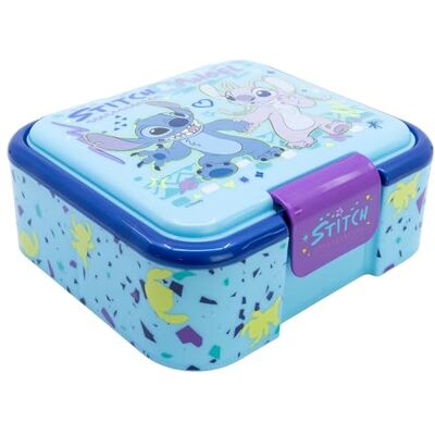Stor Stitch Kinder Brotdose mit 3 Fächern 1786ml Robuste BPA-freie Kunststoff Lunchbox für Kinder Vesperbox Schule Sandwich Container Stor Stitch Kinder Brotdose mit 3 Fächern 1786ml Robuste BPA-freie Kunststoff Lunchbox für Kinder Vesperbox Schule Sandwich Container