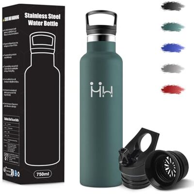 Motswedi Trinkflasche Edelstahl, 750ml Auslaufsicher, Trinkflasche mit Strohhalm, Kohlensäure Geeignet, Edelstahl Trinkflaschen, BPA-Frei, Thermosflasche für Camping, Reisen, Outdoor, Militärgrün Motswedi Trinkflasche Edelstahl, 750ml Auslaufsicher, Trinkflasche mit Strohhalm, Kohlensäure Geeignet, Edelstahl Trinkflaschen, BPA-Frei, Thermosflasche für Camping, Reisen, Outdoor, Militärgrün