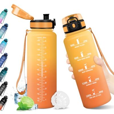 KollyKolla Trinkflasche 1.5L, Auslaufsicher, BPA-frei, Sport Wasserflasche, Trinkflasche mit Filter und Zeitmarkierung, Ideal für Gym, Yoga, Camping, Fahrrad, Schule, Büro, Erwachsene, Kohlensäure geeignet KollyKolla Trinkflasche 1.5L, Auslaufsicher, BPA-frei, Sport Wasserflasche, Trinkflasche mit Filter und Zeitmarkierung, Ideal für Gym, Yoga, Camping, Fahrrad, Schule, Büro, Erwachsene, Kohlensäure geeignet