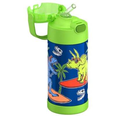 Thermos kids FUNTAINER flasche 0,35 l, 12 h kalt, surfing dino Mit Strohhalm, Edelstahl-Isolierflasche, absolut dicht bei stillen Getränken, für Schule, Kindergarten & Pause, Dinosaurier Thermos kids FUNTAINER flasche 0,35 l, 12 h kalt, surfing dino Mit Strohhalm, Edelstahl-Isolierflasche, absolut dicht bei stillen Getränken, für Schule, Kindergarten & Pause, Dinosaurier
