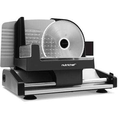 Nutrichef Allesschneider Elektrisch 200W – Brotschneidemaschine 19cm, 0–15mm Schnittstärke, Abnehmbare Edelstahlklinge Vielseitig für Fleisch, Käse, Obst, Gemüse Kompakt, Sicher, Leicht zu Reinigen Nutrichef Allesschneider Elektrisch 200W – Brotschneidemaschine 19cm, 0–15mm Schnittstärke, Abnehmbare Edelstahlklinge Vielseitig für Fleisch, Käse, Obst, Gemüse Kompakt, Sicher, Leicht zu Reinigen