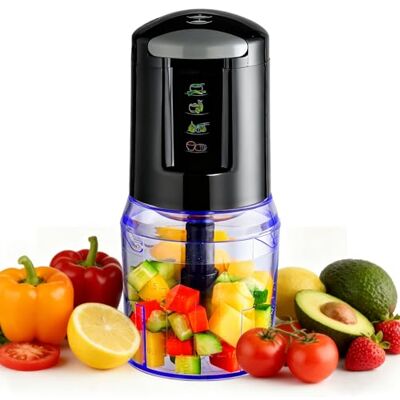 VINATO Elektrischer Multizerkleinerer 300W Küchenzerkleinerer, Mixer & 500ml Behälter Ideal für Gemüse, Kräuter, Fleisch VINATO Elektrischer Multizerkleinerer 300W Küchenzerkleinerer, Mixer & 500ml Behälter Ideal für Gemüse, Kräuter, Fleisch