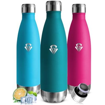 Mujigaga Trinkflasche Edelstahl, Thermosflasche 500ml, Kalt & Warm, Auslaufsichere Trinkflasche, BPA-Frei Isolierflasche, Doppelwandige Wasserflasche für Reisen, Schule, Wandern Mujigaga Trinkflasche Edelstahl, Thermosflasche 500ml, Kalt & Warm, Auslaufsichere Trinkflasche, BPA-Frei Isolierflasche, Doppelwandige Wasserflasche für Reisen, Schule, Wandern
