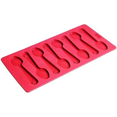 Lurch 83070 FlexiForm Kaffeelöffel 8fach / Backform für Schokolade oder Kekse in Kaffeelöffelform aus 100% BPA-freiem Platin Silikon, Ruby Lurch 83070 FlexiForm Kaffeelöffel 8fach / Backform für Schokolade oder Kekse in Kaffeelöffelform aus 100% BPA-freiem Platin Silikon, Ruby