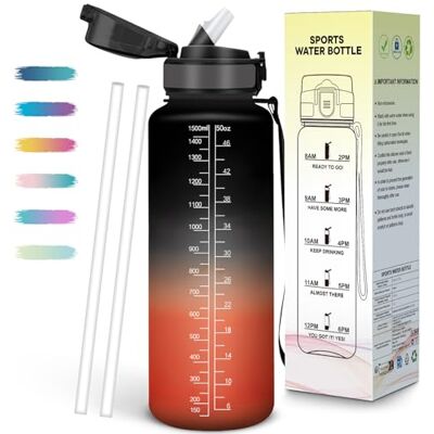 Mulbijeo Trinkflasche 1 5 Liter, Auslaufsicher, Trinkflasche Kohlensäure Geeignet, Sportflasche BPA-Frei, Wasserflasche mit Strohhalm, Flasche Sport für Outdoor, Wandern, Fitness, Radfahren Mulbijeo Trinkflasche 1 5 Liter, Auslaufsicher, Trinkflasche Kohlensäure Geeignet, Sportflasche BPA-Frei, Wasserflasche mit Strohhalm, Flasche Sport für Outdoor, Wandern, Fitness, Radfahren