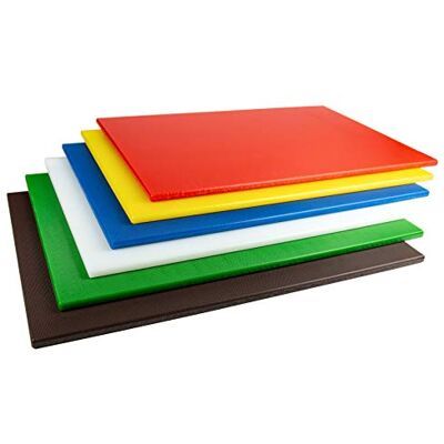 Grunwerg Farbiges Schneidebrett aus hygienischem Polyethylen – Braun, 45 x 30 x 1cm, farbcodiert, Kreuzkontamination verhindern, für Gemüse geeignet Grunwerg Farbiges Schneidebrett aus hygienischem Polyethylen – Braun, 45 x 30 x 1cm, farbcodiert, Kreuzkontamination verhindern, für Gemüse geeignet