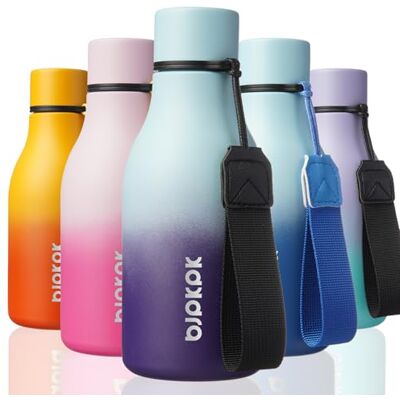BJPKPK Isolierte Wasserflaschen, 350 ml Edelstahl Metall Trinkflasche Mit Trageriemen, BPA Frei Wasserdicht Thermos, Flaschen, Wiederverwendbare Thermosflasche Für Sport & Reisen, Ozean Traum BJPKPK Isolierte Wasserflaschen, 350 ml Edelstahl Metall Trinkflasche Mit Trageriemen, BPA Frei Wasserdicht Thermos, Flaschen, Wiederverwendbare Thermosflasche Für Sport & Reisen, Ozean Traum
