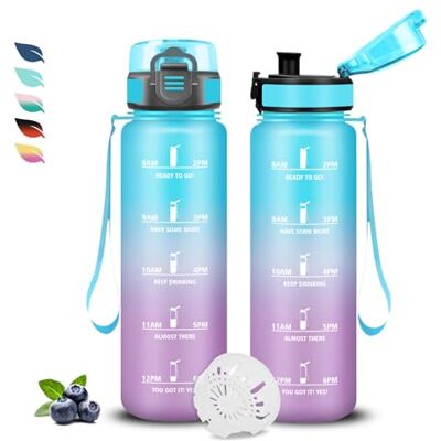 Grsta Trinkflasche Kinder- 500ml- Trinkflasche, Trinkflasches mit Zeitmarkierung, Trinkflasch Kohlensäure Geeignet, Leicht zu Reinigen, Trinkflasch mit Uhrzeit, Flasche für Büro, Camping, Outdoor, Running Grsta Trinkflasche Kinder- 500ml- Trinkflasche, Trinkflasches mit Zeitmarkierung, Trinkflasch Kohlensäure Geeignet, Leicht zu Reinigen, Trinkflasch mit Uhrzeit, Flasche für Büro, Camping, Outdoor, Running