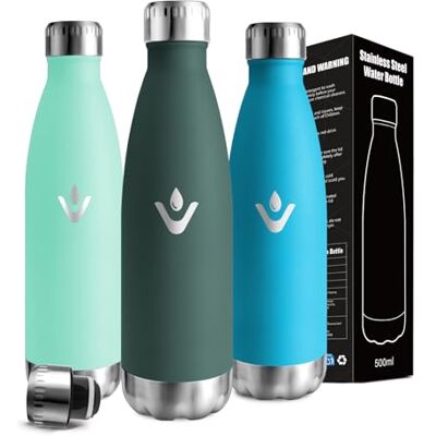 Mujigaga Thermosflasche, 500ml Trinkflasche Edelstahl, BPA-Frei, Trinkflasche Kinder, 24h Kalt & 12h Warm, Auslaufsicher, Wasserflasche Doppelwandig, für Picknick, Alltag, Sport, Reisen Mujigaga Thermosflasche, 500ml Trinkflasche Edelstahl, BPA-Frei, Trinkflasche Kinder, 24h Kalt & 12h Warm, Auslaufsicher, Wasserflasche Doppelwandig, für Picknick, Alltag, Sport, Reisen