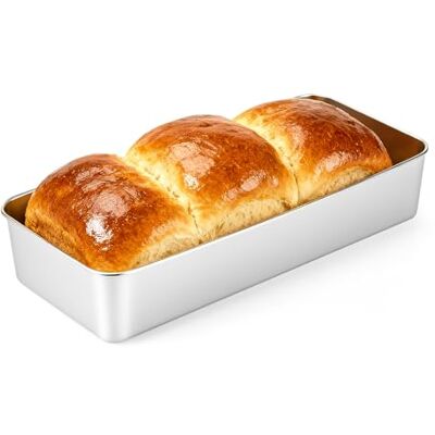 VINATO Backblech,Edelstahl Backblech Klein Ofenblech,Rechteckig Edelstahlbackbleche für Lasagne Brownie Tiramisu, 33 x 15 x 6.5cm, Ungiftig & Gesund VINATO Backblech,Edelstahl Backblech Klein Ofenblech,Rechteckig Edelstahlbackbleche für Lasagne Brownie Tiramisu, 33 x 15 x 6.5cm, Ungiftig & Gesund