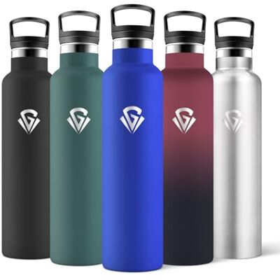 Motswedi Trinkflasche Edelstahl, 1L BPA-Frei, mit Strohhalm, Kohlensäure Geeignet, Thermosflasche, Doppelwandige, für Camping, Reisen, Outdoor, Yoga, Königsblau Motswedi Trinkflasche Edelstahl, 1L BPA-Frei, mit Strohhalm, Kohlensäure Geeignet, Thermosflasche, Doppelwandige, für Camping, Reisen, Outdoor, Yoga, Königsblau