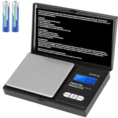 Oderra Feinwaage 700g x 0,01g, Tragbar Schmuckwaage mit LCD-Display, Enthält 2 Batterien, Geeignet für Schmuck, Gold, Kaffee, und Lebensmittel Oderra Feinwaage 700g x 0,01g, Tragbar Schmuckwaage mit LCD-Display, Enthält 2 Batterien, Geeignet für Schmuck, Gold, Kaffee, und Lebensmittel