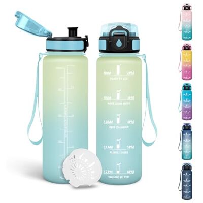 Motswedi Trinkflasche Kinder, 500ml BPA-Frei, Wasserflasche, Kohlensäure Geeignet, Trinkflasche Kinder Auslaufsicher, Mit Zeitstempel, Flasche für Schule, Fahrrad, Fitness, Yoga Frost&Himmelblau Motswedi Trinkflasche Kinder, 500ml BPA-Frei, Wasserflasche, Kohlensäure Geeignet, Trinkflasche Kinder Auslaufsicher, Mit Zeitstempel, Flasche für Schule, Fahrrad, Fitness, Yoga Frost&Himmelblau