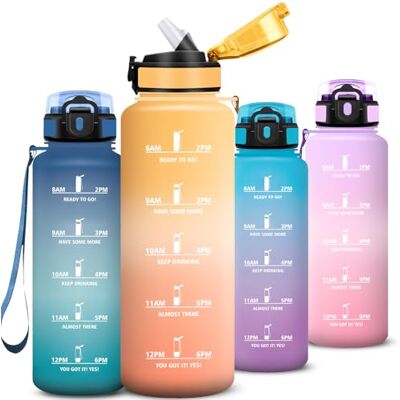 Mujigaga Trinkflasche 1 5 liter Auslaufsichere, Wasserflasche mit Strohhalm, Sichere Verriegelung, Trinkflasche Sport, Mit Zeitmarkierung und Schnürung, Flasche für Travel, Büro, Erwachsene, Outdoor Mujigaga Trinkflasche 1 5 liter Auslaufsichere, Wasserflasche mit Strohhalm, Sichere Verriegelung, Trinkflasche Sport, Mit Zeitmarkierung und Schnürung, Flasche für Travel, Büro, Erwachsene, Outdoor