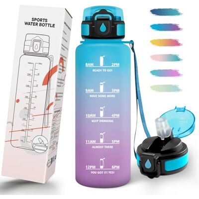 Mulbijeo Trinkflasche 1 5 Liter, Auslaufsicher, Wasserflasche Kohlensäure Geeignet, Sportflasche BPA-Frei, Trinkflasche mit Strohhalm, Flasche Sport für Outdoor, Wandern, Fitness, Radfahren, Camping Mulbijeo Trinkflasche 1 5 Liter, Auslaufsicher, Wasserflasche Kohlensäure Geeignet, Sportflasche BPA-Frei, Trinkflasche mit Strohhalm, Flasche Sport für Outdoor, Wandern, Fitness, Radfahren, Camping