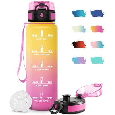 JAPORIA Trinkflasche Kinder 500ml, Sportflasche mit Filter, Motivierende Wasserflasche mit Zeitmarkierung, Auslaufsicher Trinkflasche Kohlensäure Geeignet, Perfekt für Schule, Outdoor, Wandern JAPORIA Trinkflasche Kinder 500ml, Sportflasche mit Filter, Motivierende Wasserflasche mit Zeitmarkierung, Auslaufsicher Trinkflasche Kohlensäure Geeignet, Perfekt für Schule, Outdoor, Wandern
