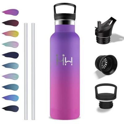 Grsta Trinkflasche Edelstahl, 750ml Thermosflasche, Trinkflasche mit Strohhalm, BPA-Frei, Wasserflasche Auslaufsicher, Doppelwandige Vakuumisolierte, Flasche für Reisen, Wandern, Camping, Büro Grsta Trinkflasche Edelstahl, 750ml Thermosflasche, Trinkflasche mit Strohhalm, BPA-Frei, Wasserflasche Auslaufsicher, Doppelwandige Vakuumisolierte, Flasche für Reisen, Wandern, Camping, Büro