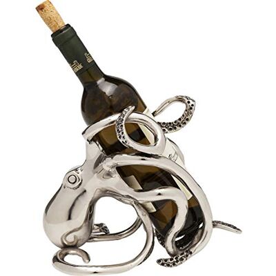 Kare Design Flaschenhalter Octopus, Silber, 25x16x20 cm, Flaschengestell für Wein, Deko Objekt, Oktopus Motiv, Aluminium Gestell, Esszimmer Kare Design Flaschenhalter Octopus, Silber, 25x16x20 cm, Flaschengestell für Wein, Deko Objekt, Oktopus Motiv, Aluminium Gestell, Esszimmer