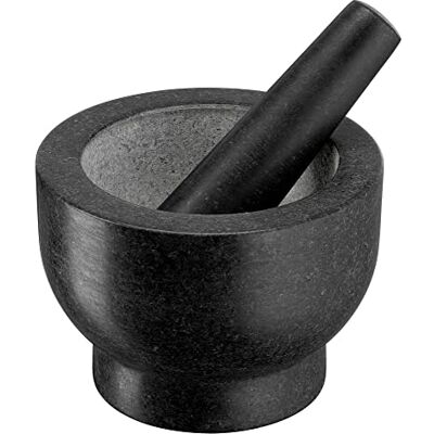 Tefal Jamie Oliver by Mörser und Stößel aus Granit, 14,5 cm Durchmesser, Kräuter und Gewürze zerkleinern, einfache Reinigung, K1823155 Tefal Jamie Oliver by Mörser und Stößel aus Granit, 14,5 cm Durchmesser, Kräuter und Gewürze zerkleinern, einfache Reinigung, K1823155